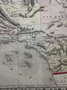 California w/ San Francisco plan 1874 Mitchell decorative hand colored nice map