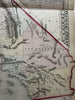 California w/ San Francisco plan 1874 Mitchell decorative hand colored nice map