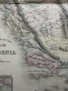 California w/ San Francisco plan 1874 Mitchell decorative hand colored nice map