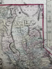 California w/ San Francisco plan 1874 Mitchell decorative hand colored nice map
