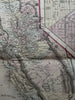 California w/ San Francisco plan 1874 Mitchell decorative hand colored nice map