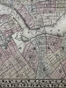 New York city plan 1874 Mitchell large decorative hand colored nice map