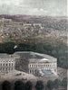 US Capitol Washington DC birds-eye view 1850’s Magnus hand color letter sheet