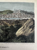 Cincinnati Ohio birdseye prospect view 1850’s Magnus hand color letter sheet