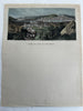 Cincinnati Ohio birdseye prospect view 1850’s Magnus hand color letter sheet