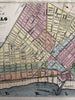 Buffalo New York city plan 1850’s Magnus hand color letter sheet