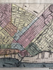 Buffalo New York city plan 1850’s Magnus hand color letter sheet
