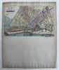 Buffalo New York city plan 1850’s Magnus hand color letter sheet