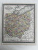 Ohio state Erie Canal profile 1855 Cowperthwait hand colored map