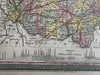 Ohio state Erie Canal profile 1855 Cowperthwait hand colored map