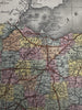Ohio state Erie Canal profile 1855 Cowperthwait hand colored map