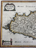 Sicily Sicilia Italy Italia c.1630 Mercator scarce lovely miniature color map