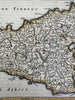 Sicily Sicilia Italy Italia c.1630 Mercator scarce lovely miniature color map