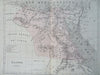 Egypt North Africa Sudan Cairo Alexandria Nile River 1855 Dufour engraved map