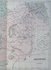 Abyssinia East Africa Addis Ababa Dire Dawa 1855 Dufour engraved map