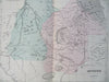 Abyssinia East Africa Addis Ababa Dire Dawa 1855 Dufour engraved map