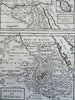 Abyssinia Nubia Egypt Northeast Africa Nile source 1701 Moll engraved map