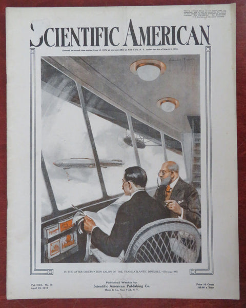 Zeppelins Air Travel Dirigibles Aviation 1919 great rare pictorial magazine