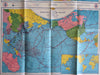 WWII Promotional War Map c. 1941 Lowell Thomas NBC radio thematic map
