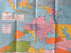 WWII Promotional War Map c. 1941 Lowell Thomas NBC radio thematic map