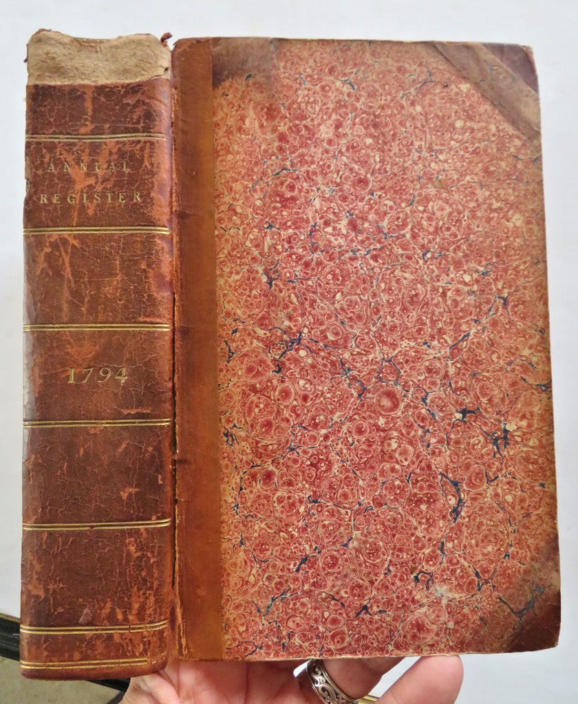 European History Politics Literature 1794 Annual Register rare book
