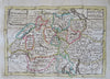 Switzerland Bern Zurich Geneva Basel Swiss Alps 1780 Holtrop rare miniature map