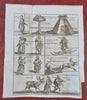 Laplanders Scandinavia Arctic 1711 engraved Ethnic Views Reindeer print