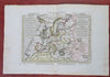 Europe France British Isles Holy Roman Empire Poland 1761 Buache Delisle map