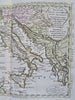 Italian States Piedmont Savoy Naples Papal States 1761 rare Delisle Buache map