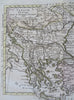 Turkey in Europe Ottoman Empire Balkans Greece 1761 rare Delisle Buache map