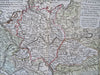 Holy Roman Empire Germany Hungary Austria 1761 Delisle Buache rare color map
