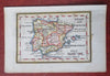 Spain & Portugal Catalonia Castille c. 1796 Gibson early American miniature map
