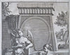 Allegorical Frontispiece Angel Lion Cartography 1715 lovely rare engraved print