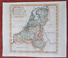 Seven United Provinces Netherlands Belgium Luxembourg 1756 Jefferys engraved map
