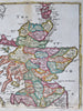 Scotland Edinburgh Aberdeen Glasgow Orkneys Shetland 1720 Moll engraved map