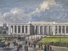 Vienna Austria Palace View Carriage Travelers Street Scene c. 1850 print