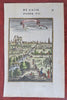 Nanjing China Porcelain Tower Travelers Pagodas Bridges 1683 Mallet city view