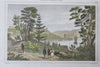 Sydney Australia New South Wales City View Harbor Park 1837 Didot engraved print