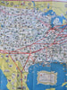 American Airlines Cartoon Pictorial map c. 1950-60 United States & Mexico Routes