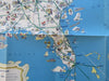 American Airlines Cartoon Pictorial map c. 1950-60 United States & Mexico Routes