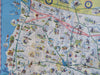American Airlines Cartoon Pictorial map c. 1950-60 United States & Mexico Routes
