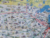 American Airlines Cartoon Pictorial map c. 1950-60 United States & Mexico Routes