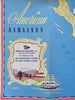American Airlines Cartoon Pictorial map c. 1950-60 United States & Mexico Routes