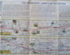 American Airlines Cartoon Pictorial map c. 1950-60 United States & Mexico Routes