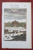 Japanese Imperial Palace Kyoto Dairo Palace architectural view 1683 Mallet print