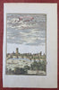 Visapur Maharashtra India Mughal Empire Fortifications 1683 Mallet city view