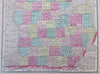 Michigan Detroit Flint County Map Railroads 1856 Morse Cerographic miniature map