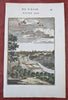 Miyako Japan Iwate Prefecture Edo Period 1683 Mallet Bird's Eye View