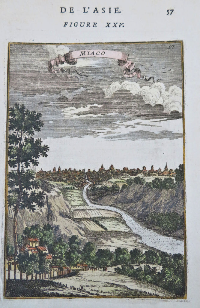 Miyako Japan Iwate Prefecture Edo Period 1683 Mallet Bird's Eye View