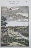 Miyako Japan Iwate Prefecture Edo Period 1683 Mallet Bird's Eye View